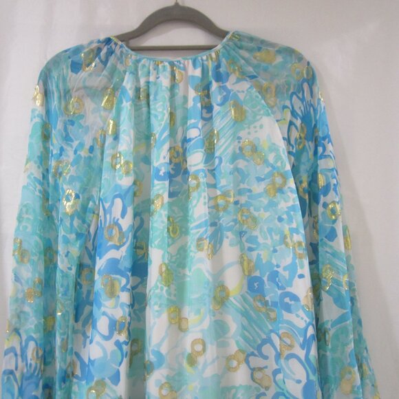 Lilly Pulitzer 4 Saria Silk Tunic Dress In A Pinch - Picture 7 of 8